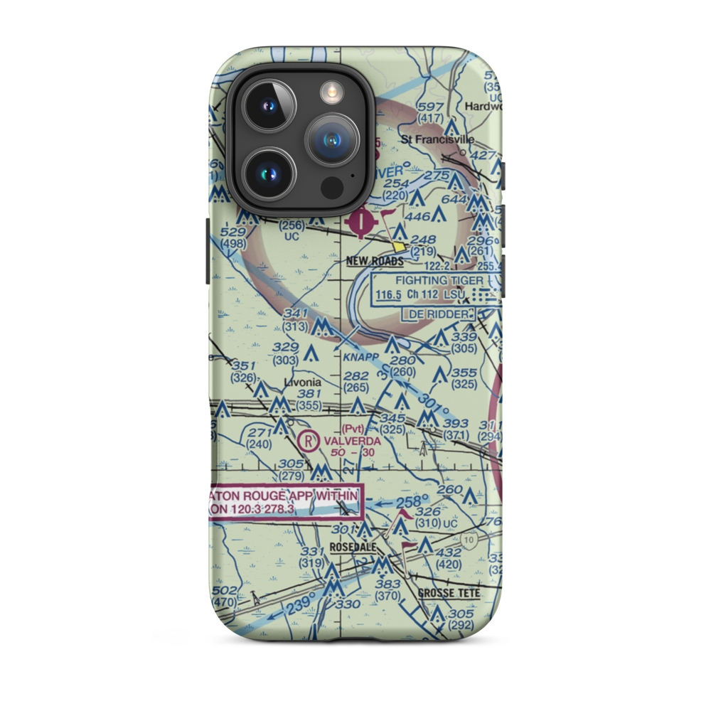 Morgan Field (0LS7) VFR Sectional  Tough iPhone Case iPhone 16 Pro Max model shown