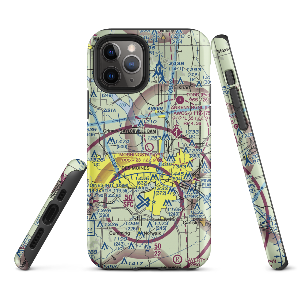 Morningstar Field (Y76) VFR Sectional  Tough iPhone Case iPhone 11 Pro model shown