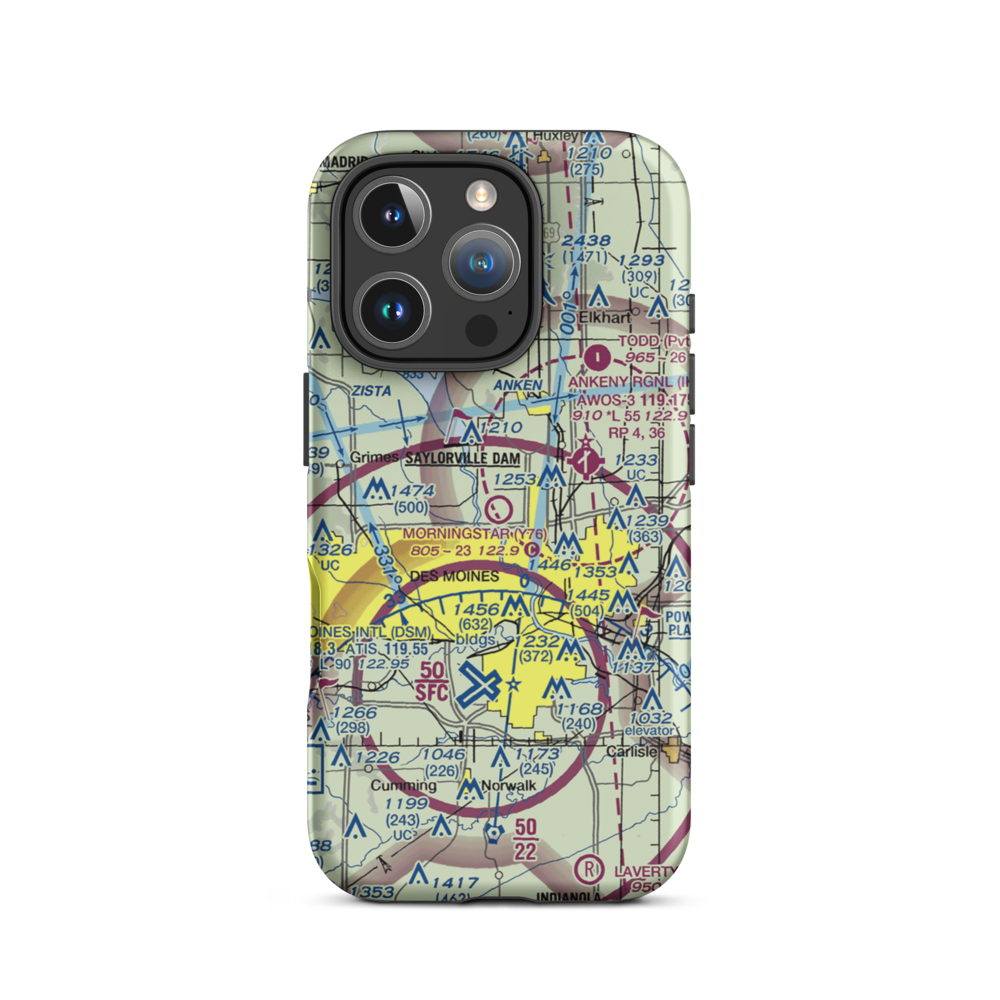 Morningstar Field (Y76) VFR Sectional  Tough iPhone Case iPhone 16 Pro model shown