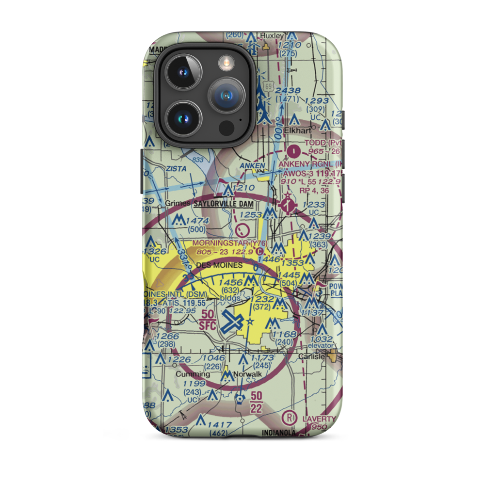 Morningstar Field (Y76) VFR Sectional  Tough iPhone Case iPhone 16 Pro Max model shown