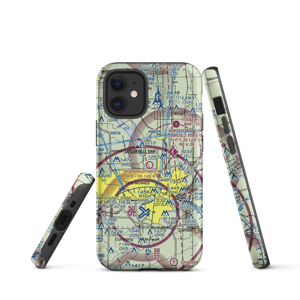 Morningstar Field (Y76) VFR Sectional  Tough iPhone Case iPhone 12 mini model shown