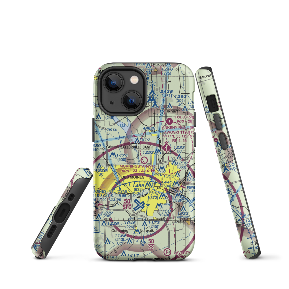 Morningstar Field (Y76) VFR Sectional  Tough iPhone Case iPhone 13 mini model shown