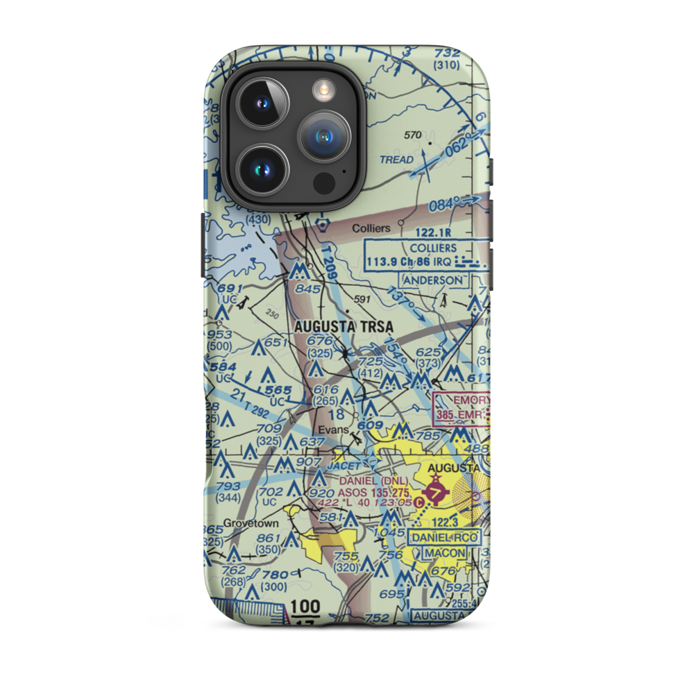 Morris Seaplane Base (GE00) VFR Sectional  Tough iPhone Case iPhone 16 Pro Max model shown