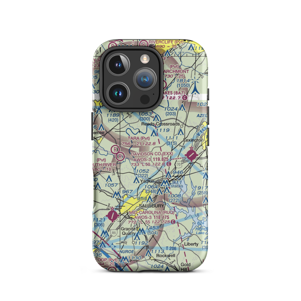 Morrison Field (48NC) VFR Sectional  Tough iPhone Case iPhone 16 Pro model shown