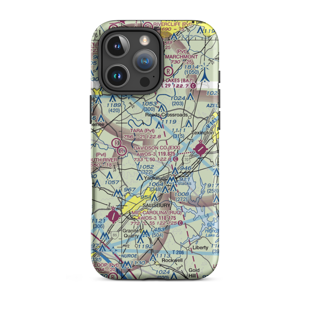 Morrison Field (48NC) VFR Sectional  Tough iPhone Case iPhone 16 Pro Max model shown