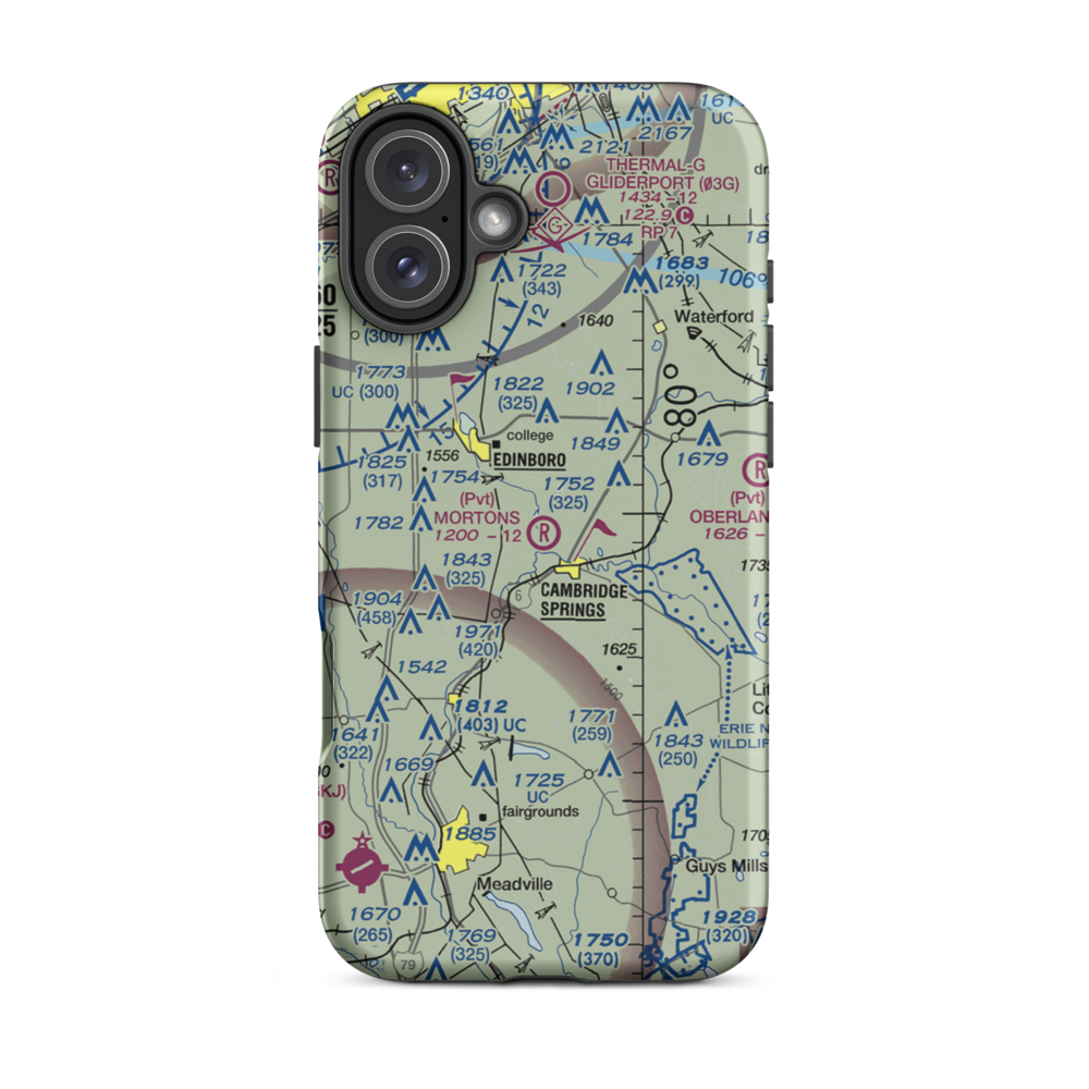 Morton's Airport (PS64) VFR Sectional  Tough iPhone Case iPhone 16 Plus model shown