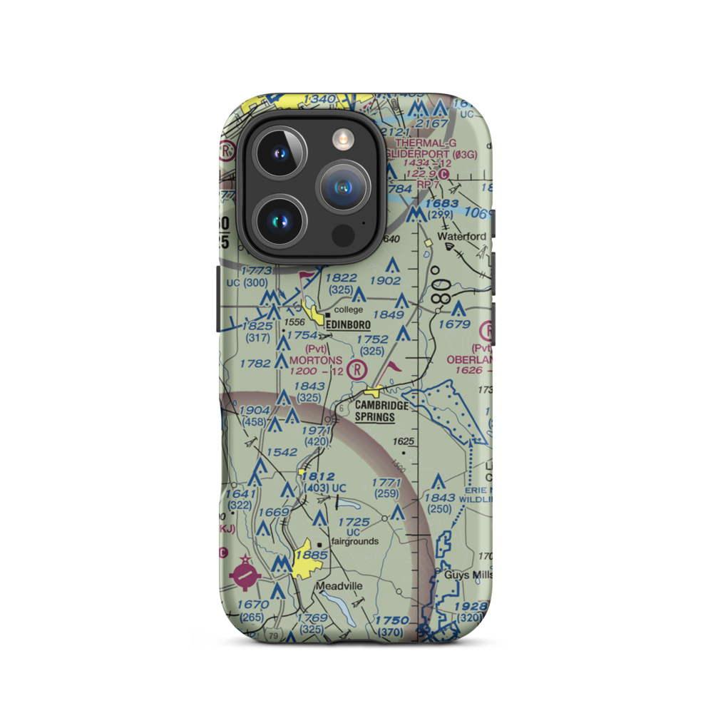 Morton's Airport (PS64) VFR Sectional  Tough iPhone Case iPhone 16 Pro model shown