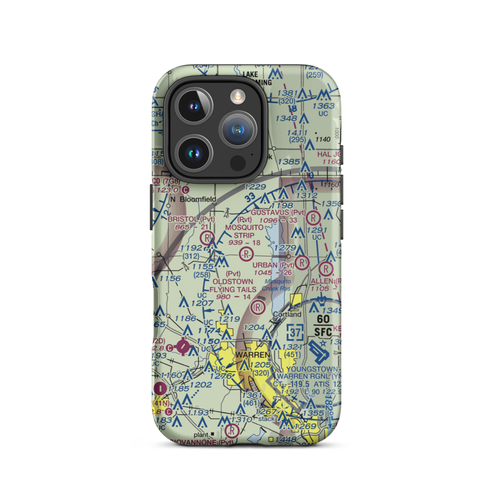 Mosquito Strip Airport (20OH) VFR Sectional  Tough iPhone Case iPhone 16 Pro model shown