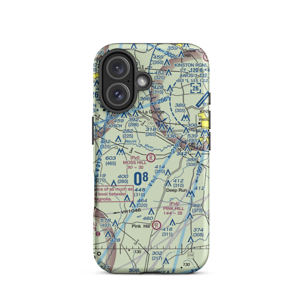 Moss Hill Airport (6NC9) VFR Sectional  Tough iPhone Case iPhone 16 model shown