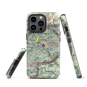 Mount Airy Surry County Airport (MWK) VFR Sectional  Tough iPhone Case