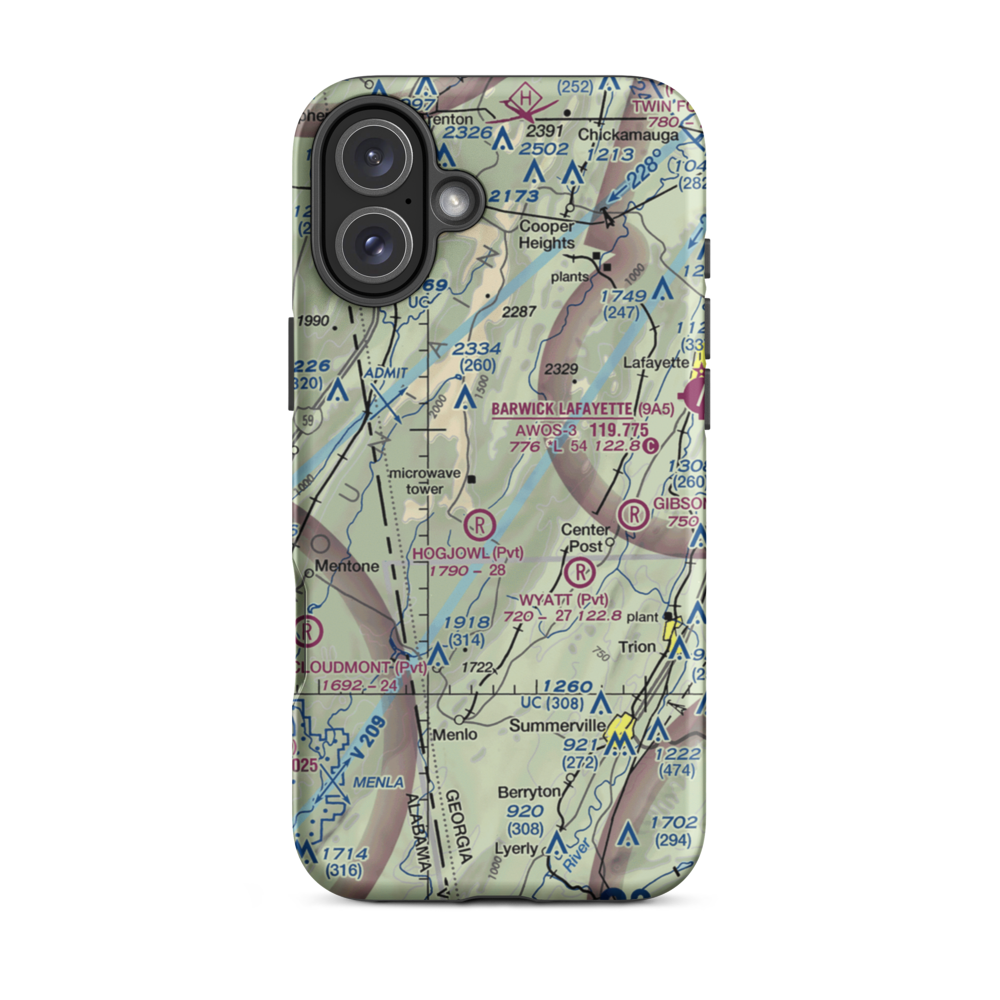 Mount Cove STOLport (7GA5) VFR Sectional  Tough iPhone Case iPhone 16 Plus model shown
