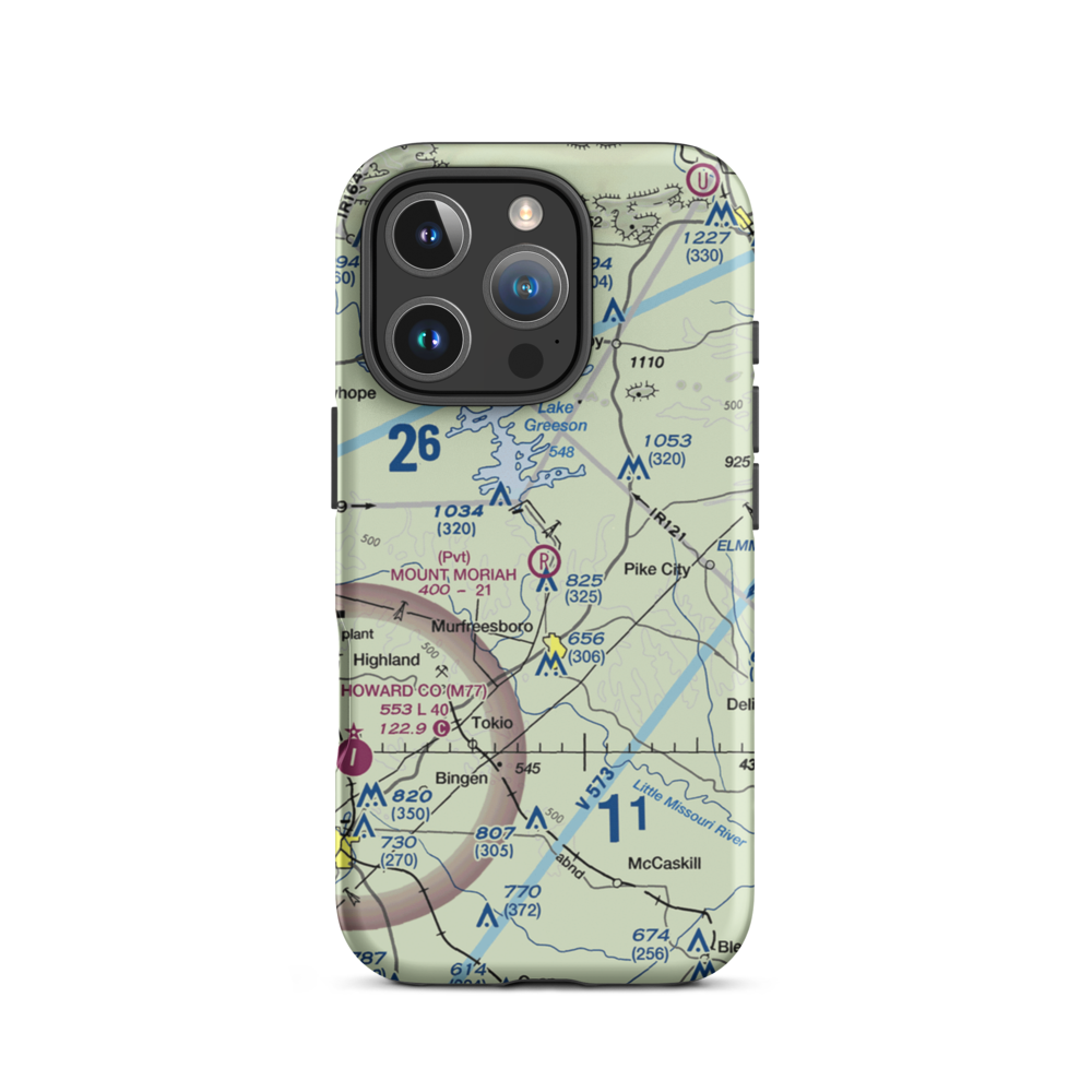 Mount Moriah Field (02AR) VFR Sectional  Tough iPhone Case iPhone 16 Pro model shown