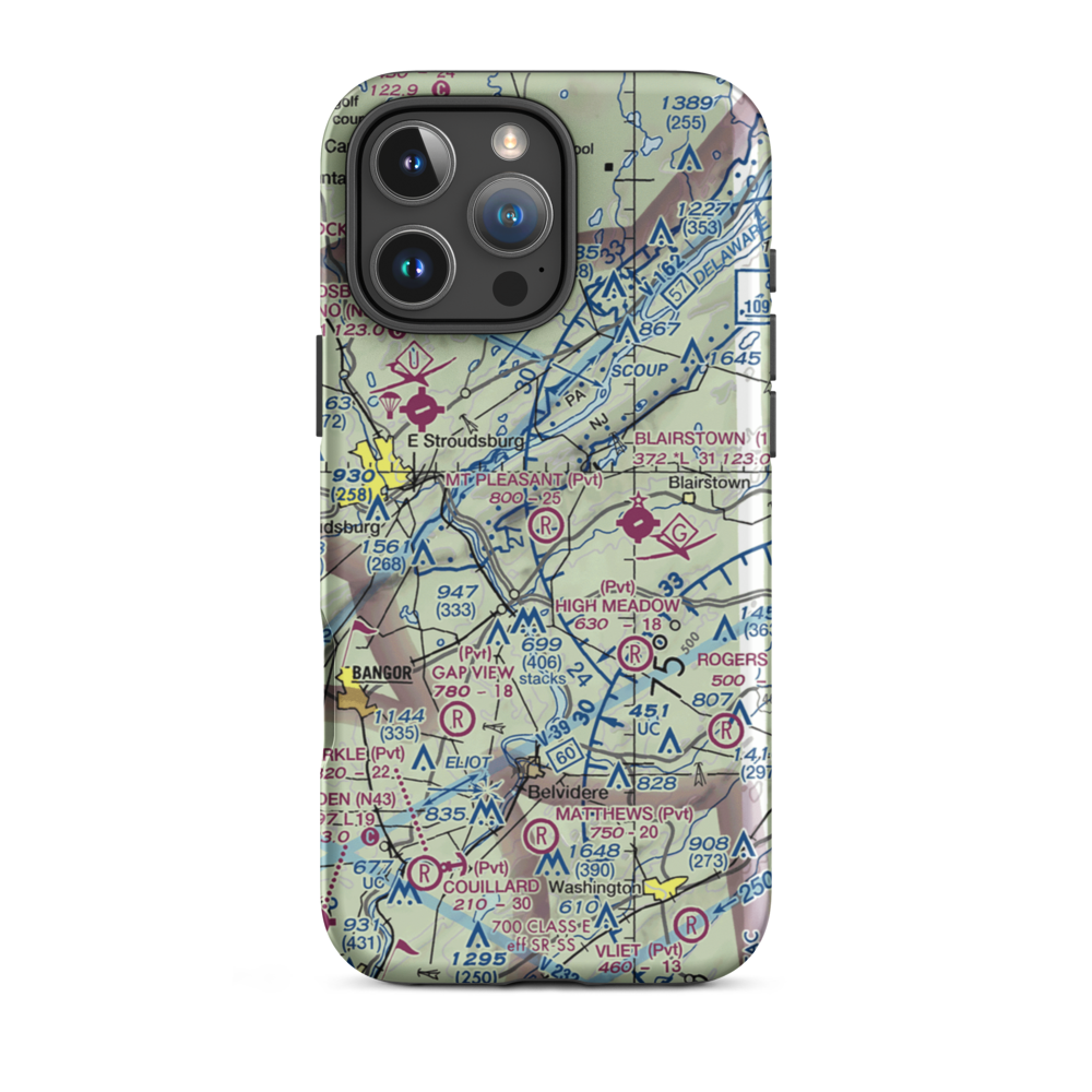Mount Pleasant Landing Strip (67NJ) VFR Sectional  Tough iPhone Case iPhone 16 Pro Max model shown