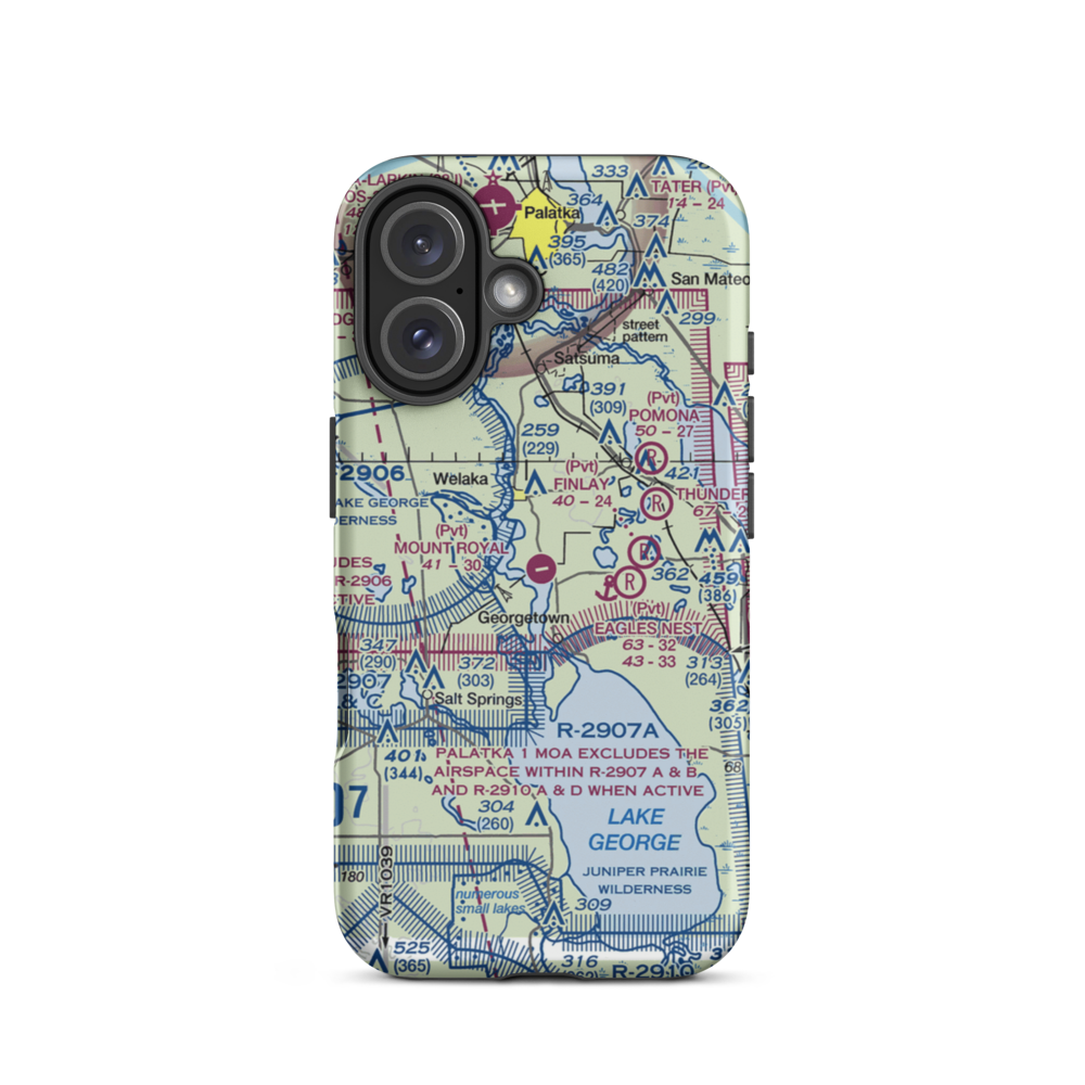 Mount Royal Airport (3FL0) VFR Sectional  Tough iPhone Case iPhone 16 model shown