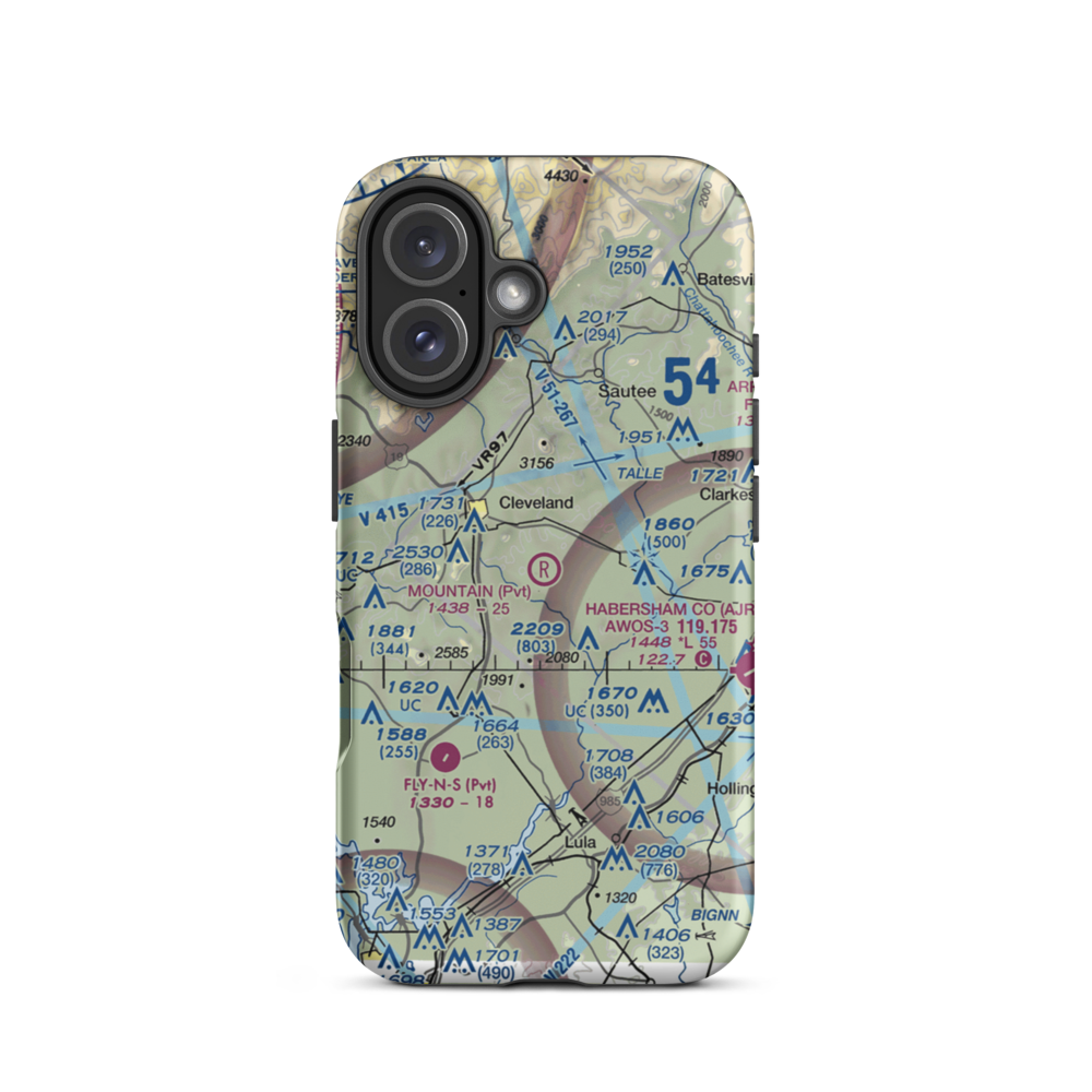 Mountain Airpark (0GE5) VFR Sectional  Tough iPhone Case iPhone 16 model shown