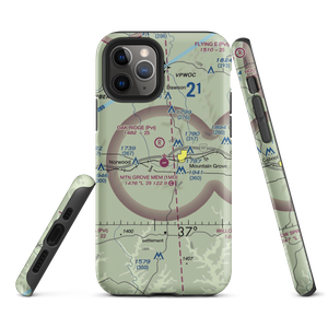 Mountain Grove Memorial Airport (1MO) VFR Sectional  Tough iPhone Case