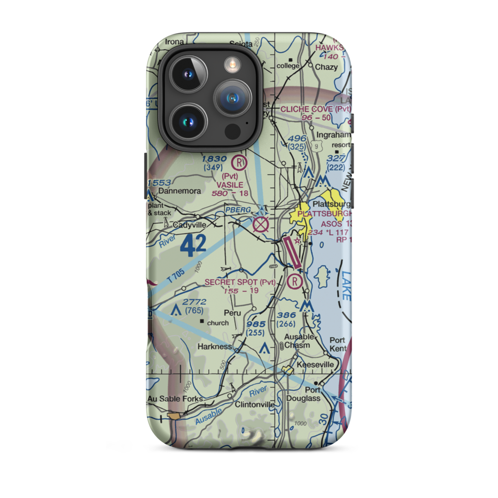 Mountain View Airpark (4NY0) VFR Sectional  Tough iPhone Case iPhone 16 Pro Max model shown