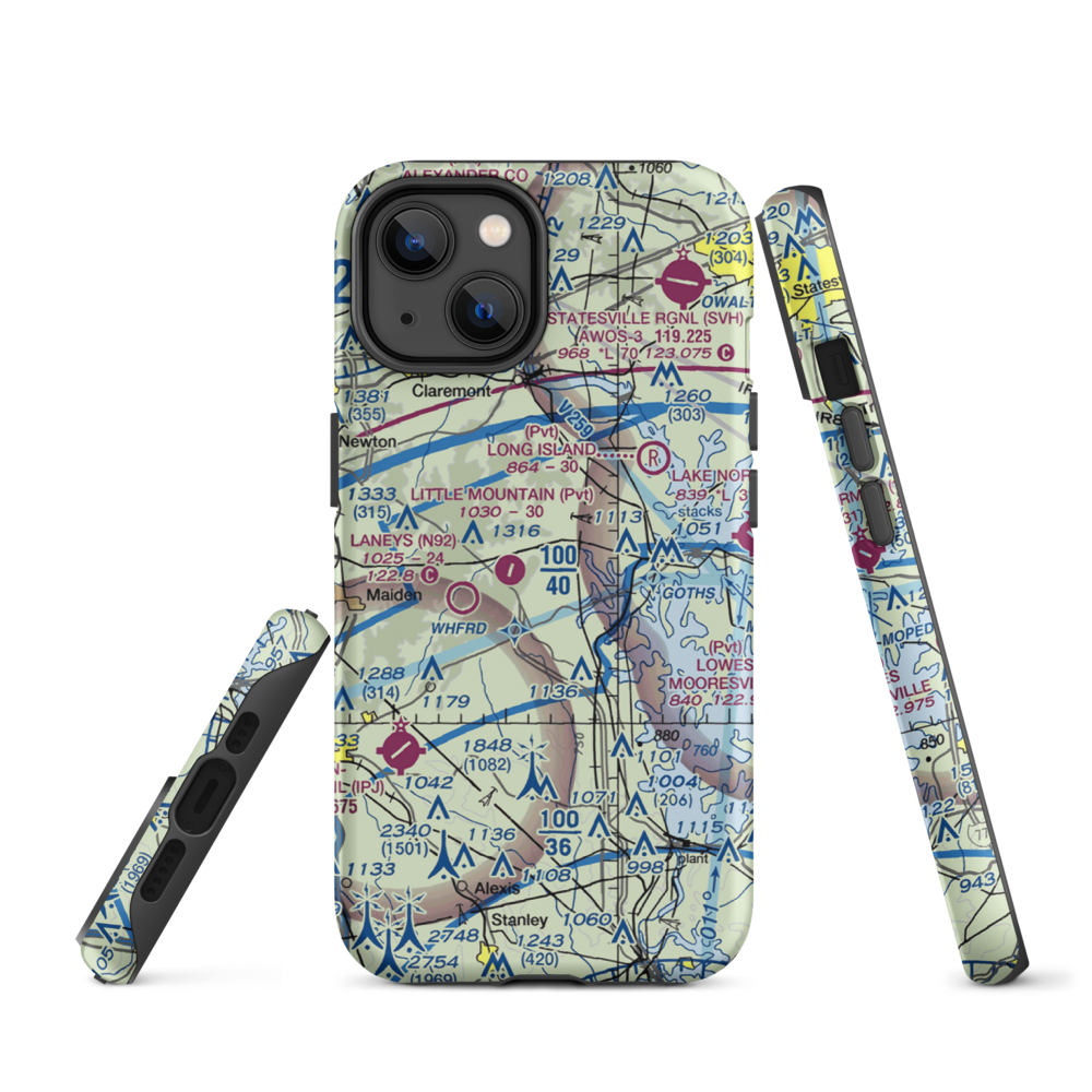 Mountain View Airport (20NC) VFR Sectional  Tough iPhone Case iPhone 14 model shown