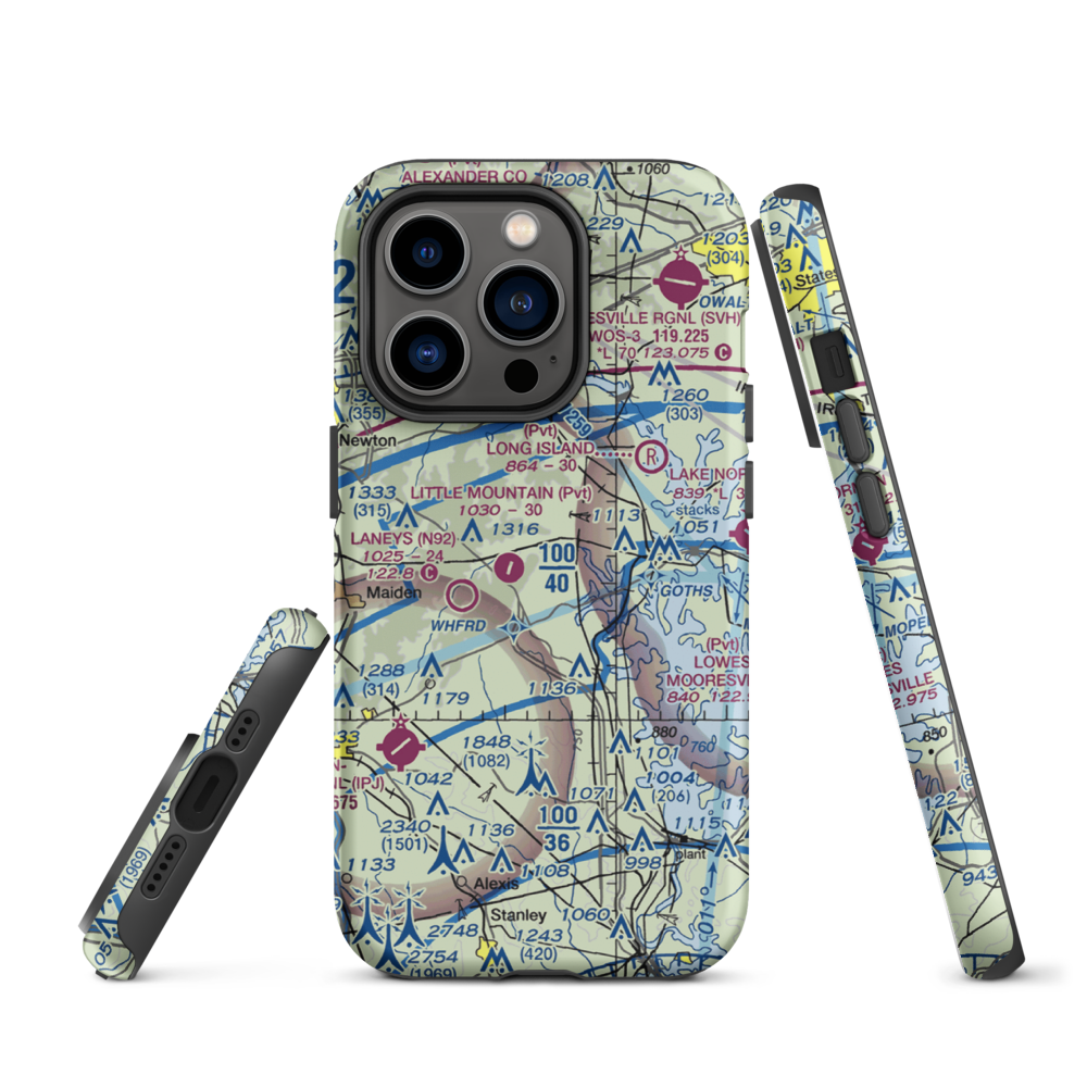 Mountain View Airport (20NC) VFR Sectional  Tough iPhone Case iPhone 14 Pro model shown