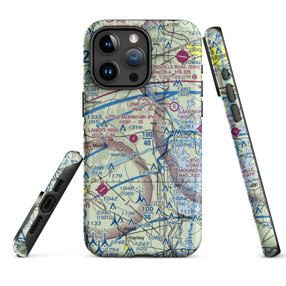 Mountain View Airport (20NC) VFR Sectional  Tough iPhone Case iPhone 15 Pro Max model shown