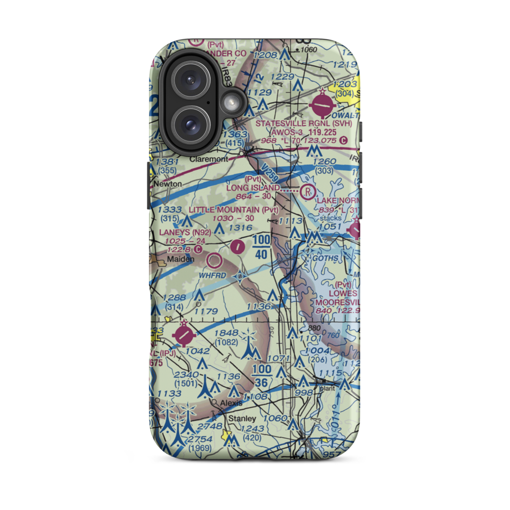 Mountain View Airport (20NC) VFR Sectional  Tough iPhone Case iPhone 16 Plus model shown