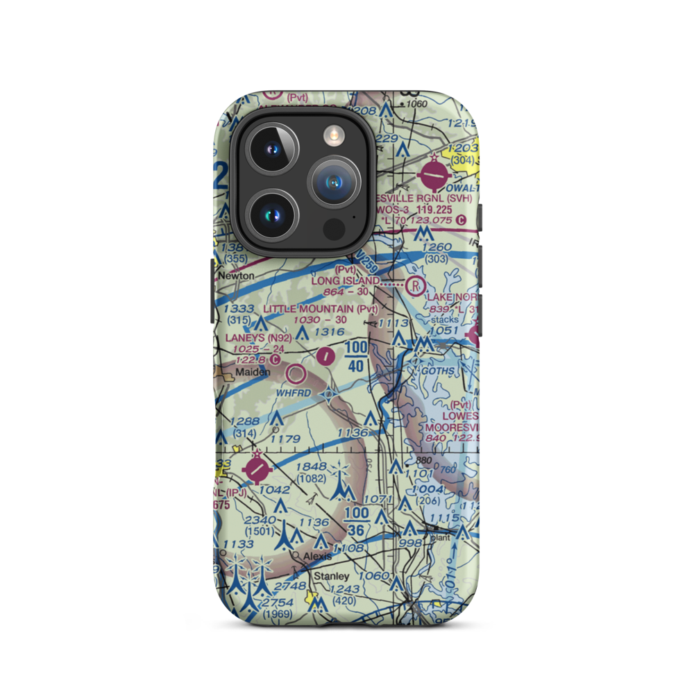 Mountain View Airport (20NC) VFR Sectional  Tough iPhone Case iPhone 16 Pro model shown