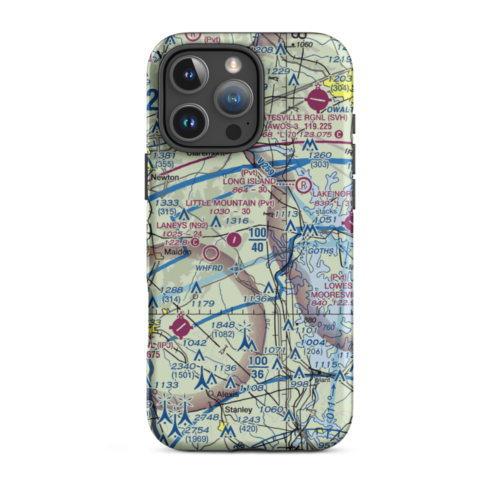 Mountain View Airport (20NC) VFR Sectional  Tough iPhone Case iPhone 16 Pro Max model shown