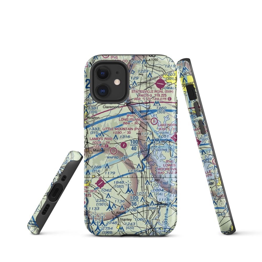 Mountain View Airport (20NC) VFR Sectional  Tough iPhone Case iPhone 12 mini model shown