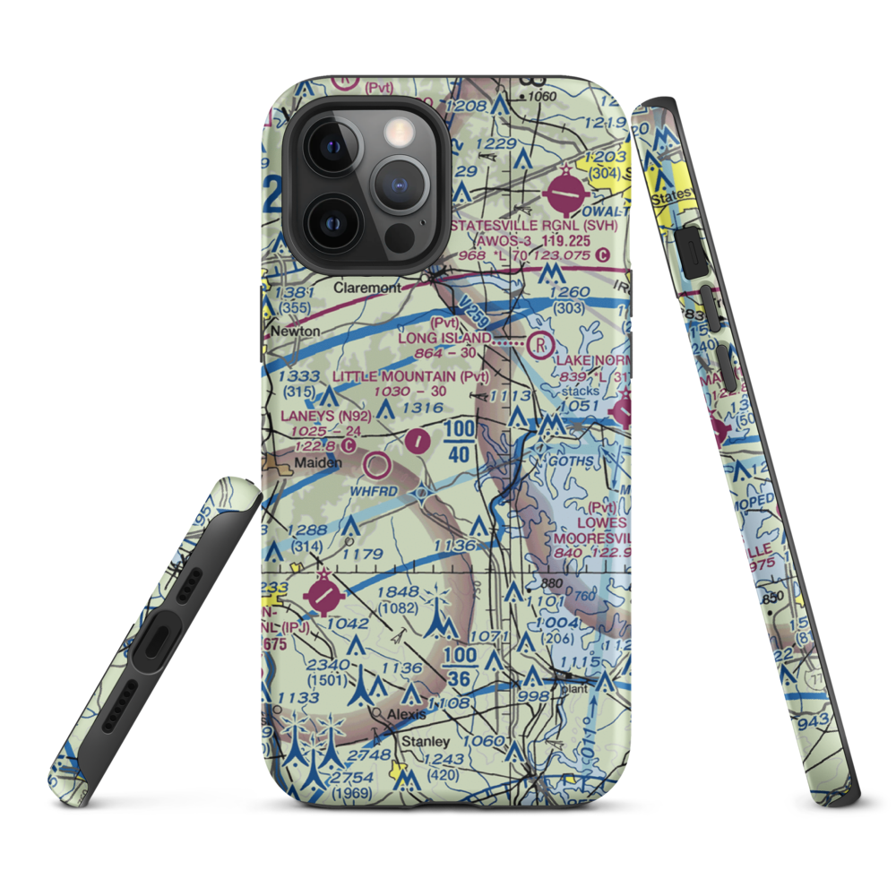 Mountain View Airport (20NC) VFR Sectional  Tough iPhone Case iPhone 12 Pro Max model shown