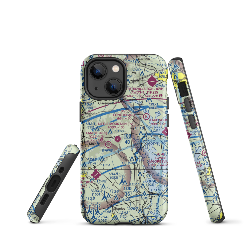 Mountain View Airport (20NC) VFR Sectional  Tough iPhone Case iPhone 13 mini model shown