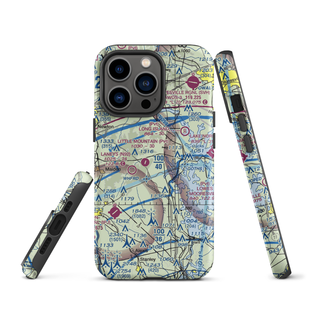 Mountain View Airport (20NC) VFR Sectional  Tough iPhone Case iPhone 13 Pro model shown