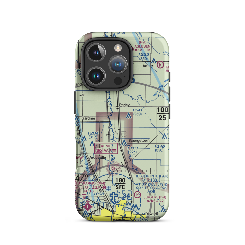 Mueller Airport (MY71) VFR Sectional  Tough iPhone Case iPhone 16 Pro model shown