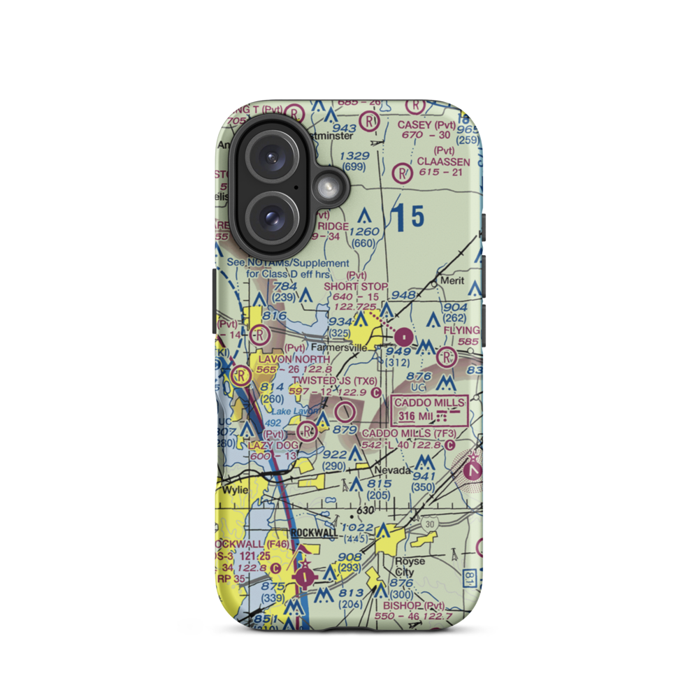 Mullins Landing Airport (6XS3) VFR Sectional  Tough iPhone Case iPhone 16 model shown