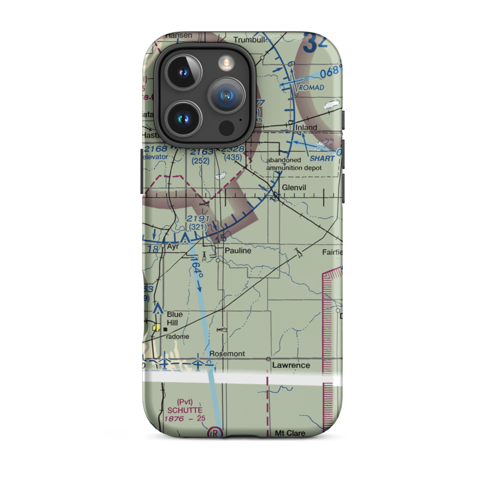 Munsterman Airport (98NE) VFR Sectional  Tough iPhone Case iPhone 16 Pro Max model shown