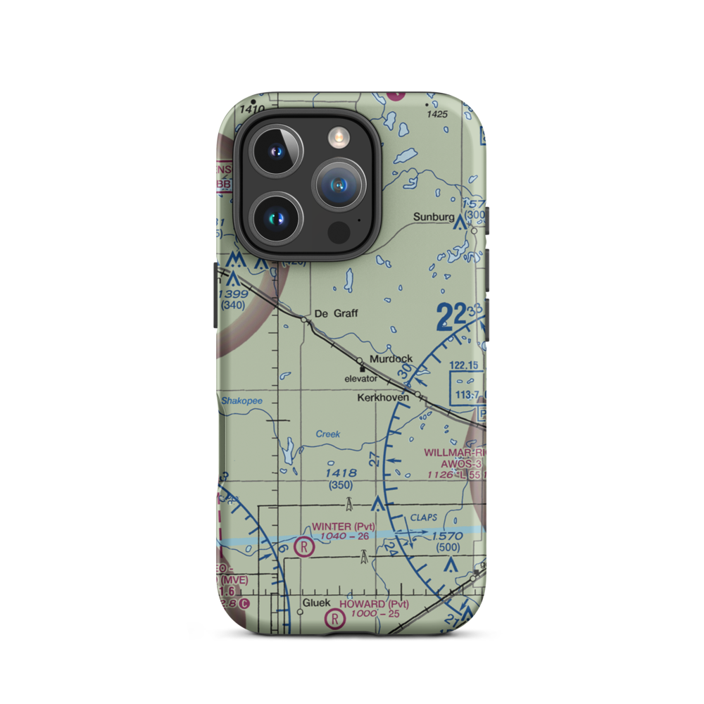 Murdock Municipal Airport (23Y) VFR Sectional  Tough iPhone Case iPhone 16 Pro model shown