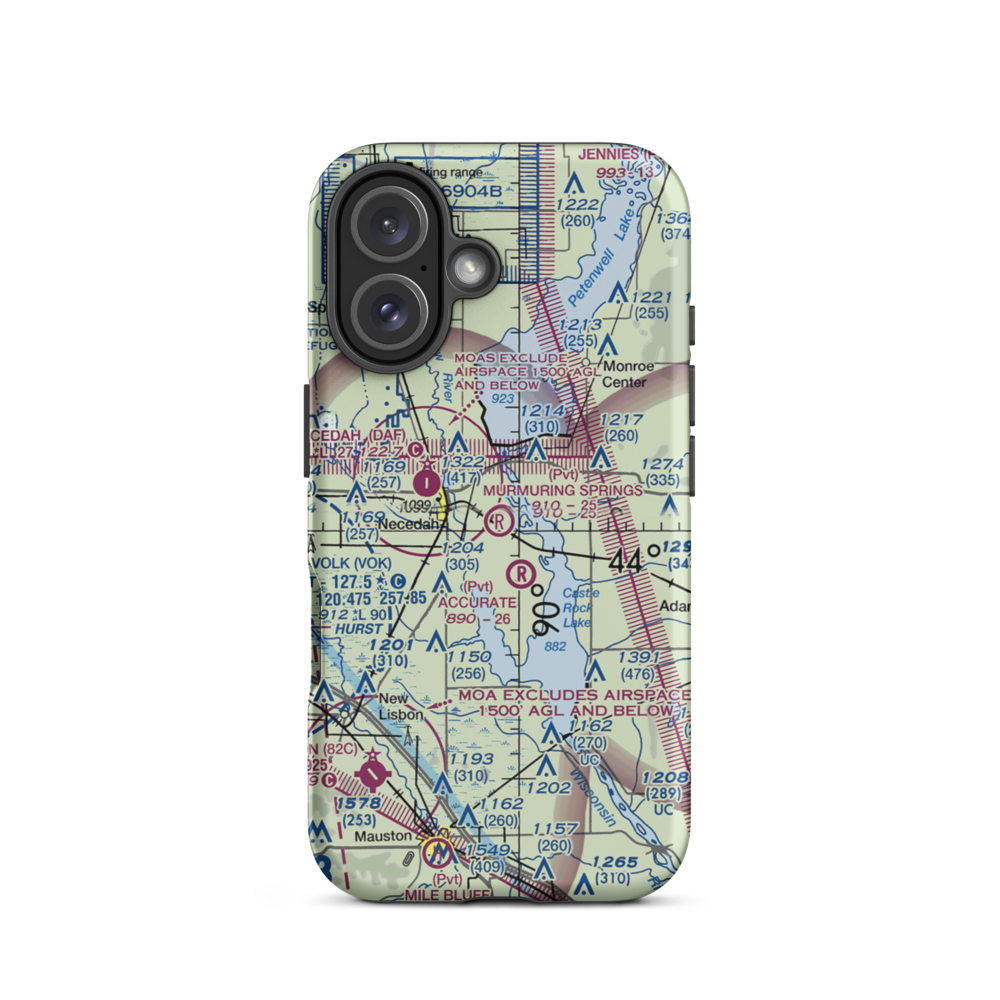 Murmuring Springs Airport (2WN5) VFR Sectional  Tough iPhone Case iPhone 16 model shown
