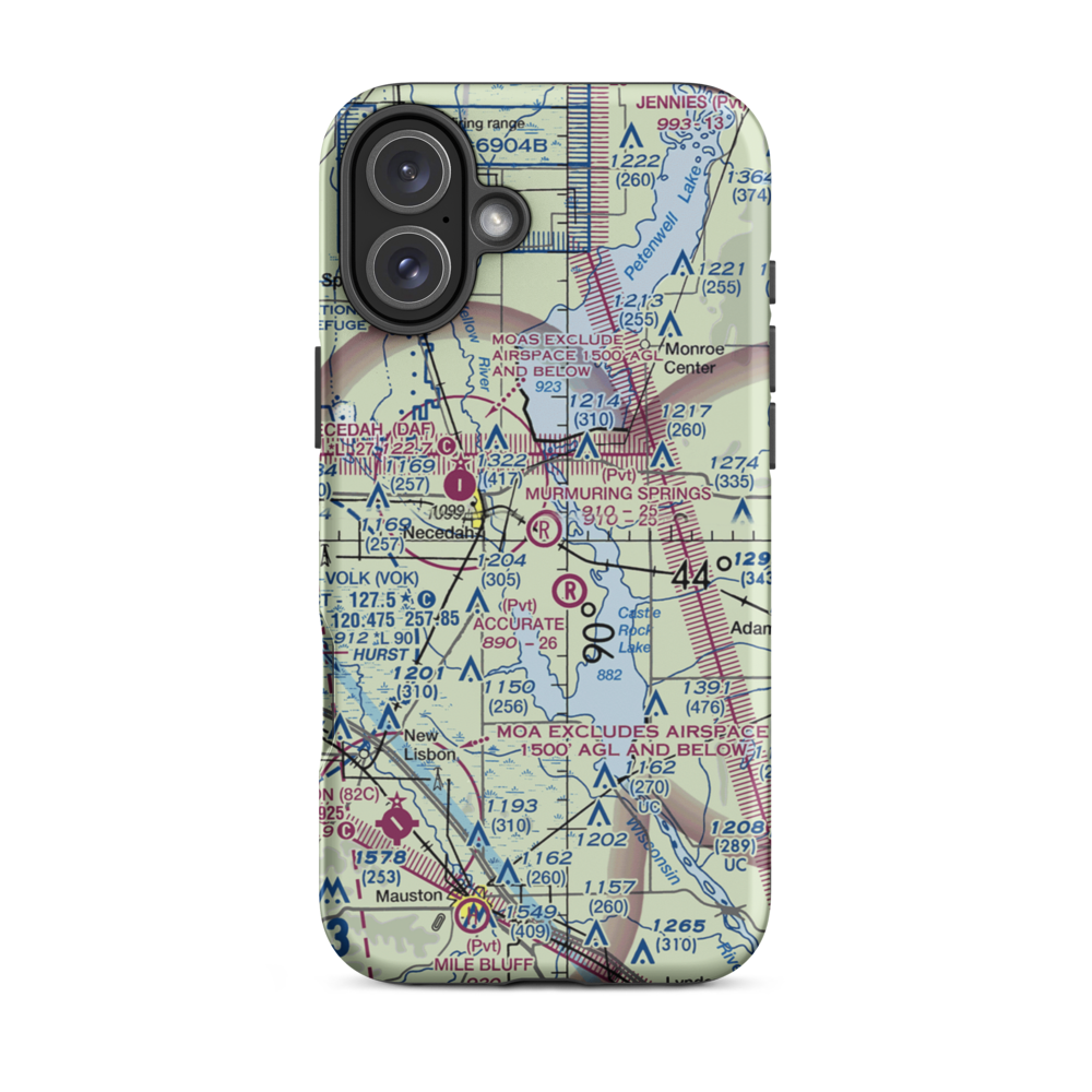Murmuring Springs Airport (2WN5) VFR Sectional  Tough iPhone Case iPhone 16 Plus model shown