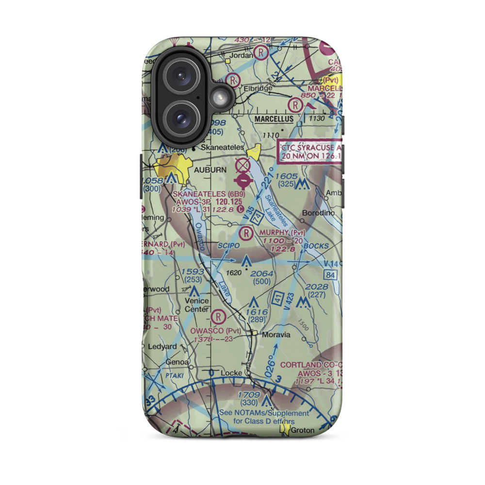 Murphy Field (06NY) VFR Sectional  Tough iPhone Case iPhone 16 Plus model shown