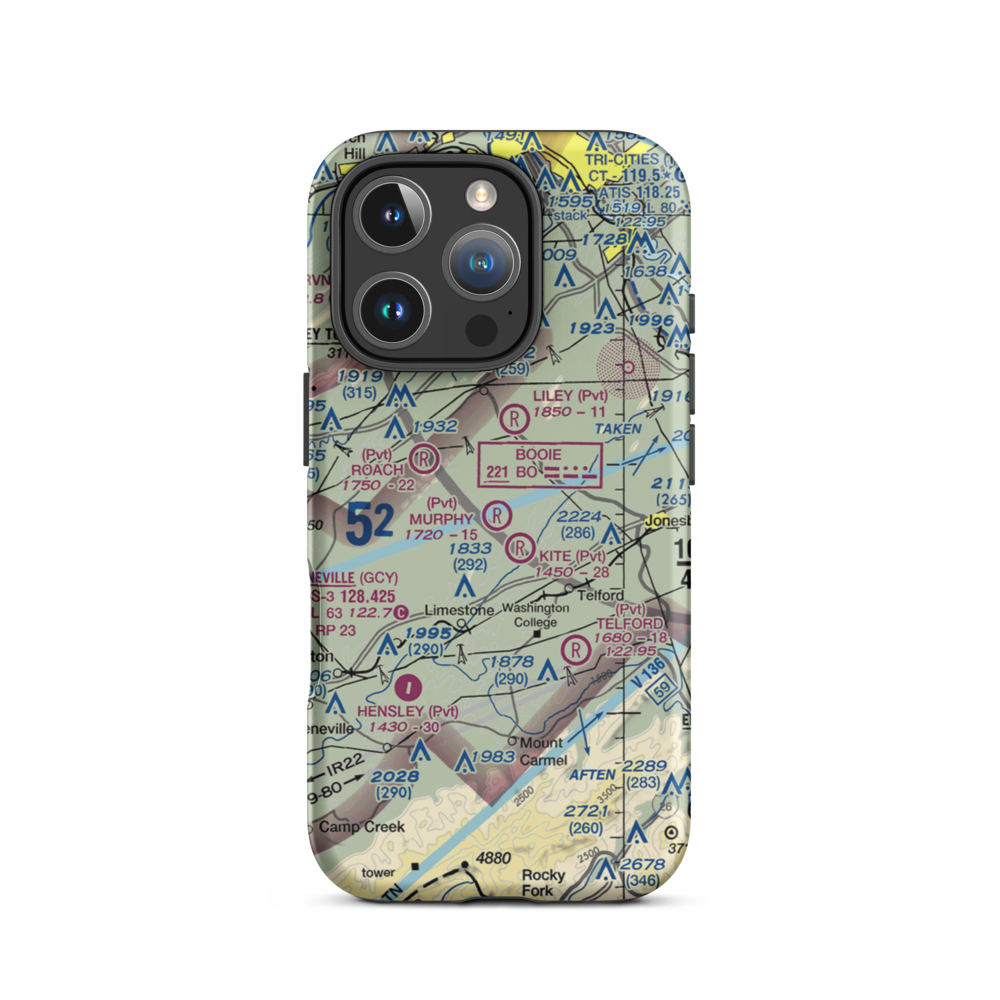 Murphy Field (17TN) VFR Sectional  Tough iPhone Case iPhone 16 Pro model shown