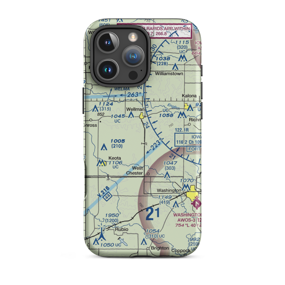 Murphy Field Private Airport (5IA7) VFR Sectional  Tough iPhone Case iPhone 16 Pro Max model shown