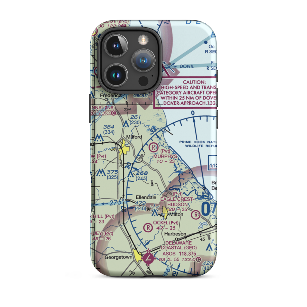 Murphy's Landing Airport (2DE8) VFR Sectional  Tough iPhone Case iPhone 16 Pro Max model shown