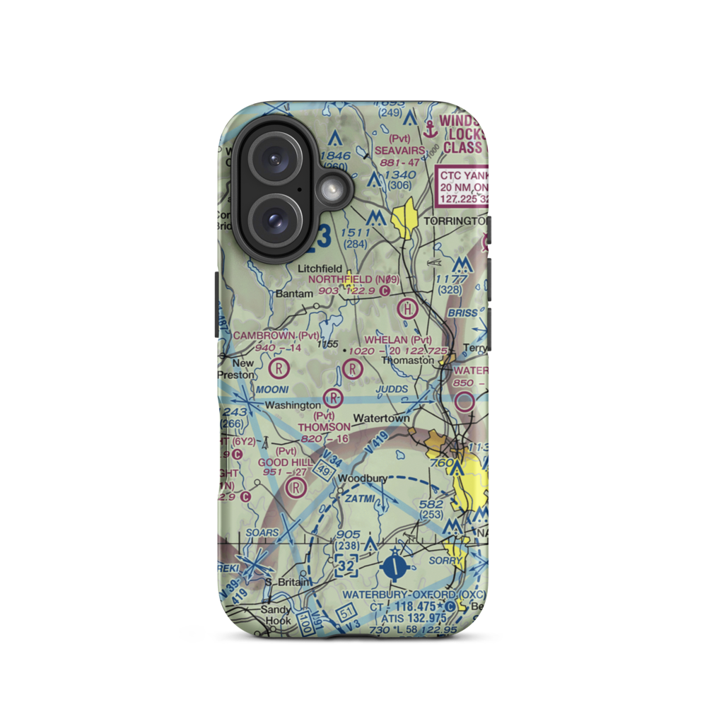 Murphy's Landing Balloonport (CT30) VFR Sectional  Tough iPhone Case iPhone 16 model shown