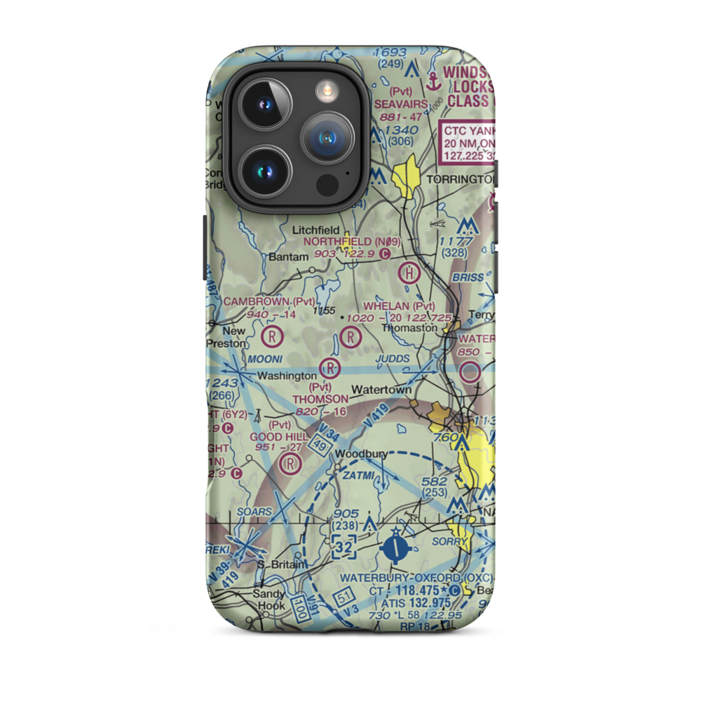 Murphy's Landing Balloonport (CT30) VFR Sectional  Tough iPhone Case iPhone 16 Pro Max model shown