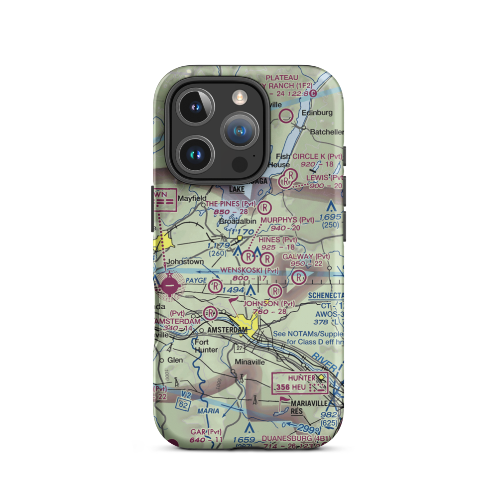 Murphys Landing Strip (0NY7) VFR Sectional  Tough iPhone Case iPhone 16 Pro model shown