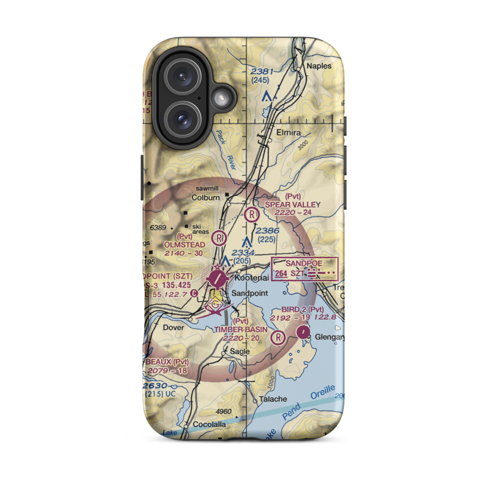 Murray Airport (US0099) VFR Sectional  Tough iPhone Case iPhone 16 Plus model shown