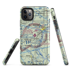 Muscatine Municipal Airport (MUT) VFR Sectional  Tough iPhone Case