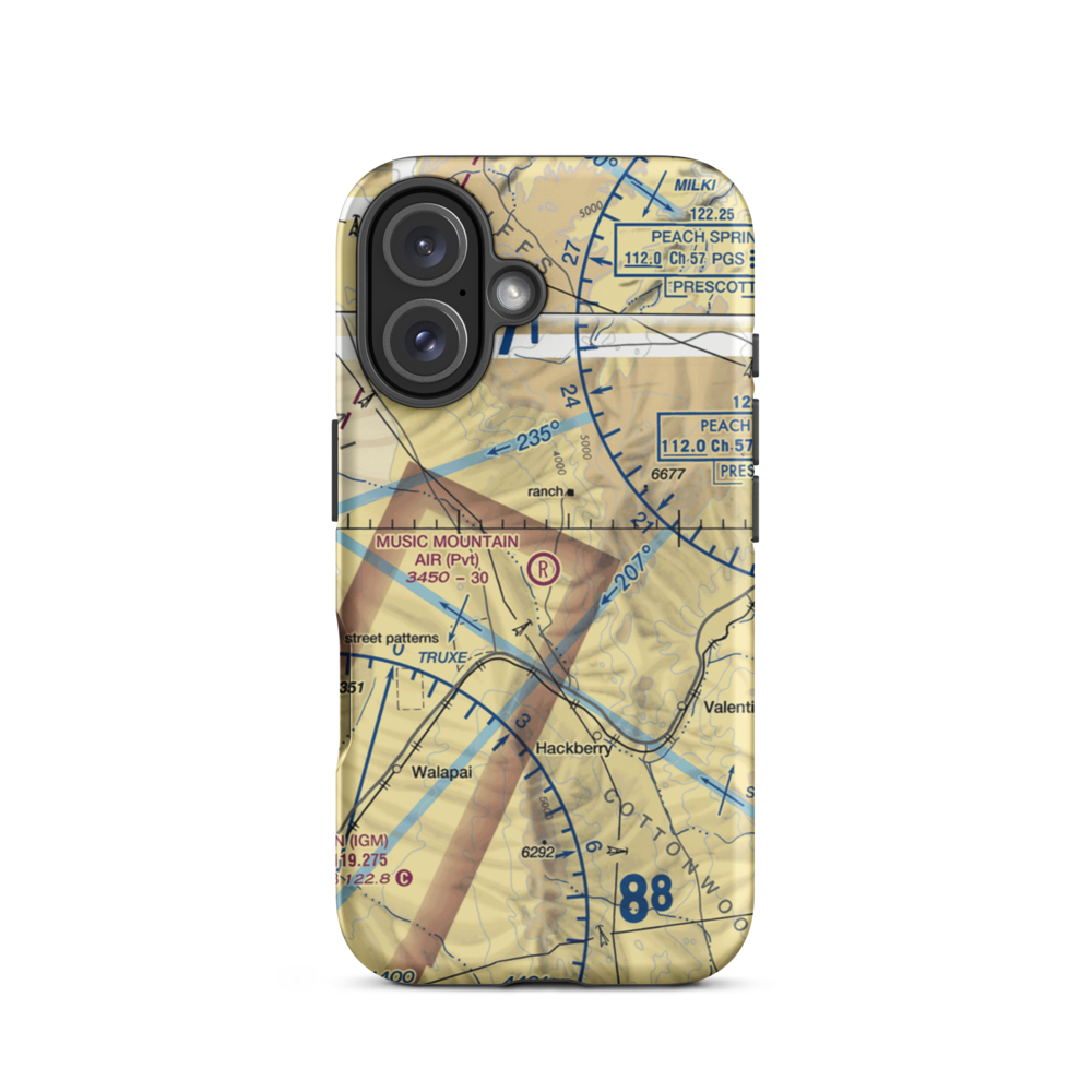 Music Mountain Air Ranch Airport (68AZ) VFR Sectional  Tough iPhone Case iPhone 16 model shown
