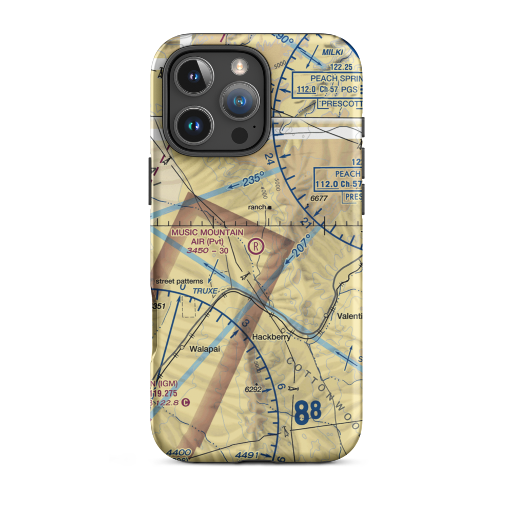 Music Mountain Air Ranch Airport (68AZ) VFR Sectional  Tough iPhone Case iPhone 16 Pro Max model shown
