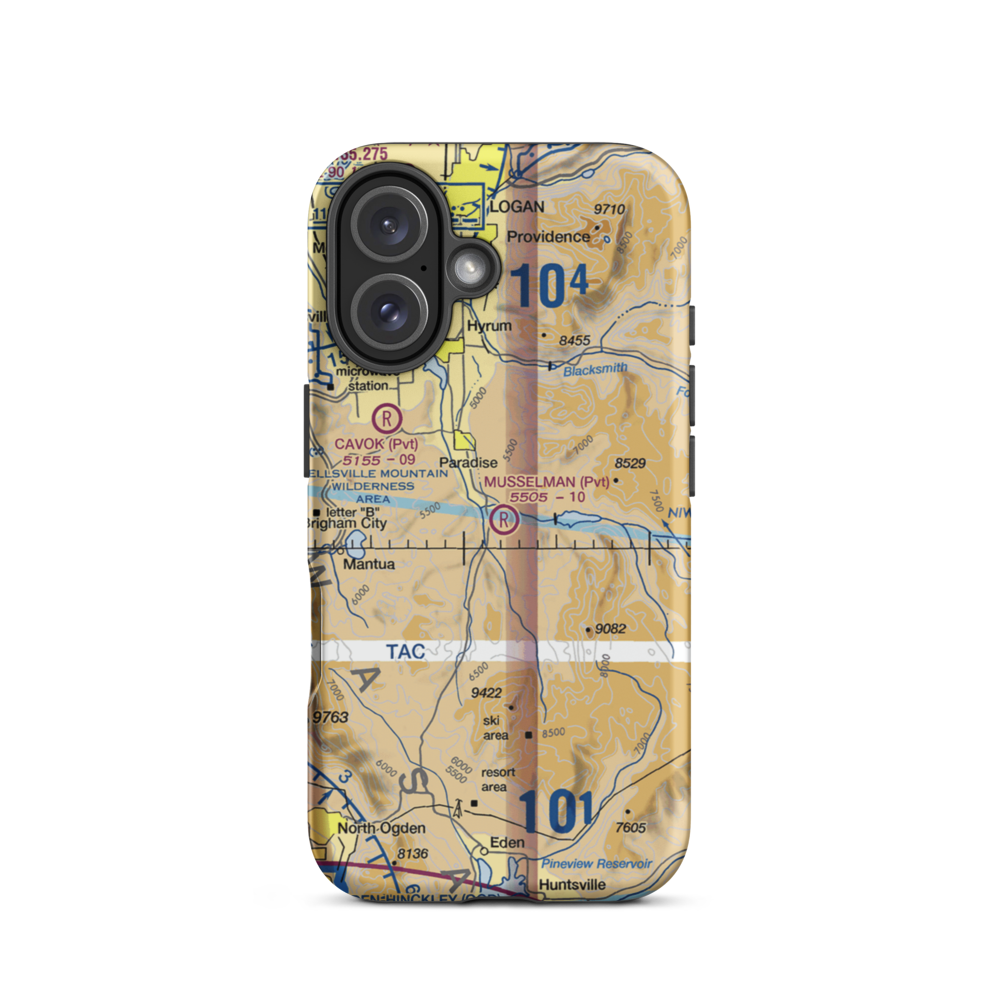 Musselman Airstrip (UT01) VFR Sectional  Tough iPhone Case iPhone 16 model shown