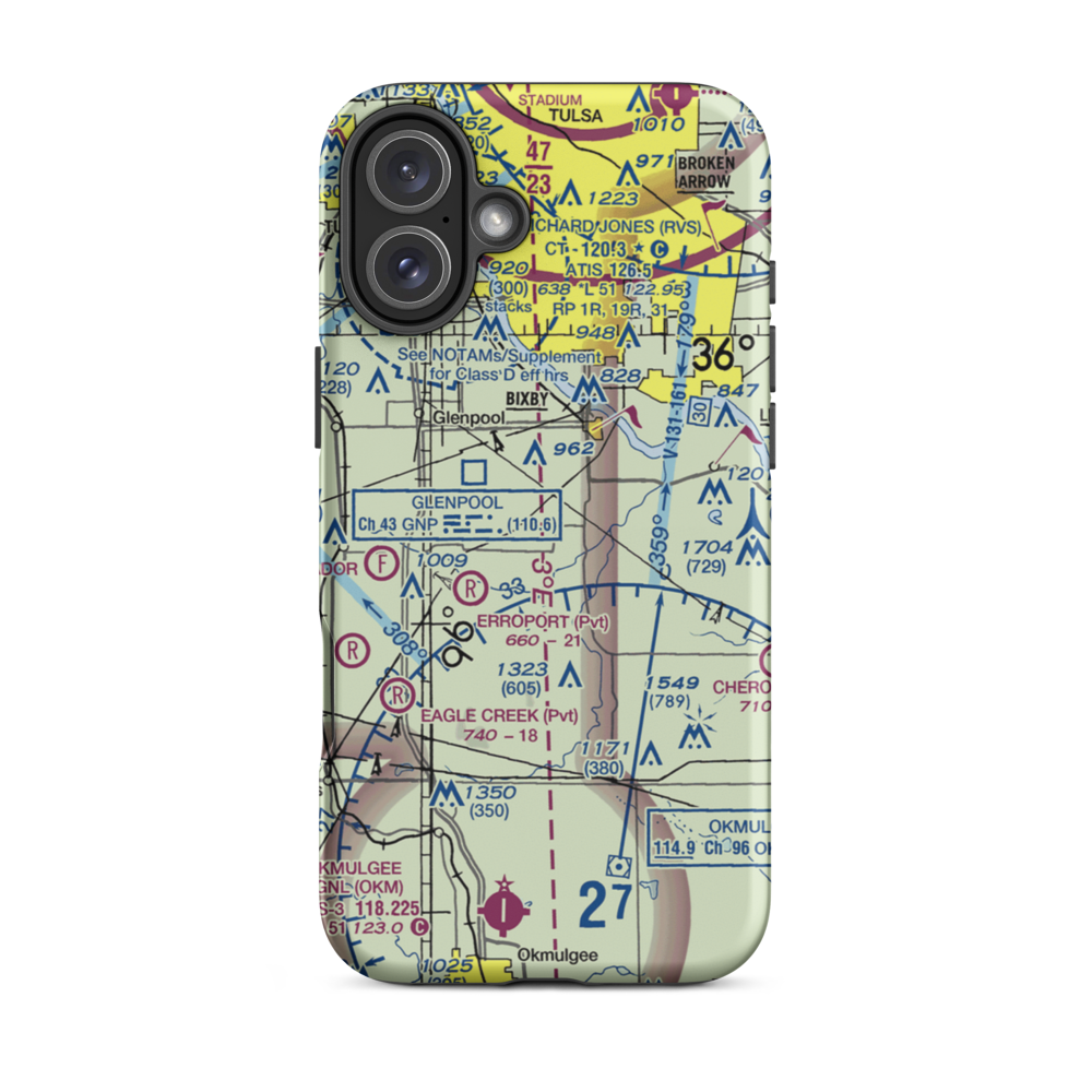 Myers Field Airstrip (2OL2) VFR Sectional  Tough iPhone Case iPhone 16 Plus model shown